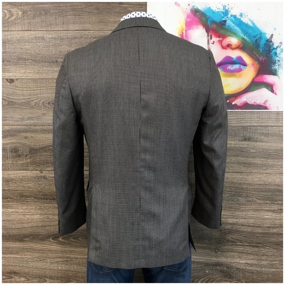 Joseph Abboud Mens Blazer Sport Coat Two Button Casual Jacket Size 40R Wool Silk - Picture 6 of 13